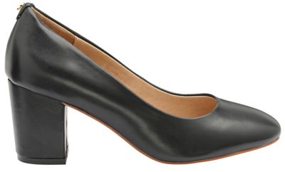 Black 'Weston' ladies block heel slip on shoes